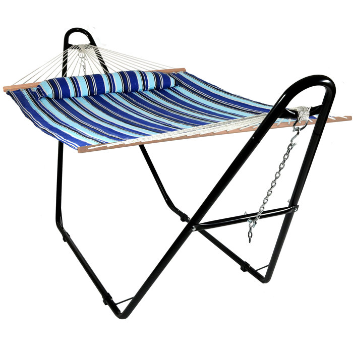 Arlmont & Co. Harrington Double Spreader Bar Hammock with Stand